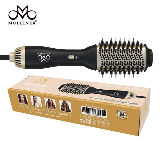 MULLINER Keratin Hot Air Brush – 2-in-1 Hair Dryer & Volumizing Styler