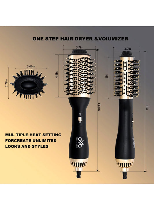 MULLINER Keratin Hot Air Brush – 2-in-1 Hair Dryer & Volumizing Styler