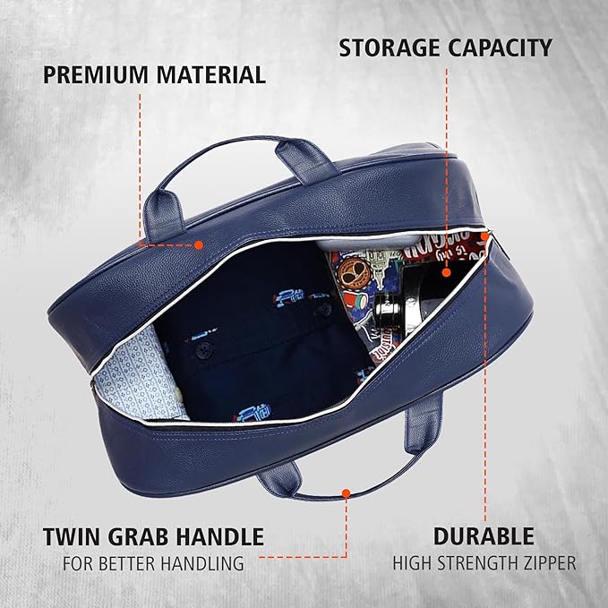 Leatherette Duffel Bag-Nautica