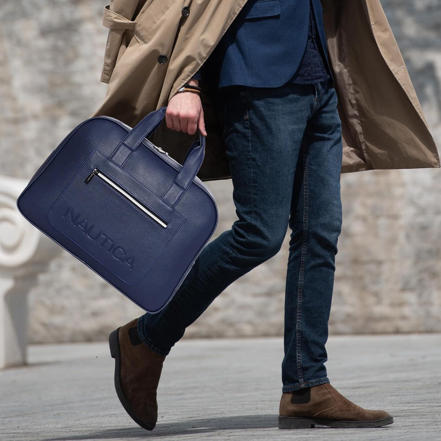 Leatherette Duffel Bag-Nautica