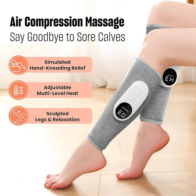 Portable & Adjustable Compression Leg Massager