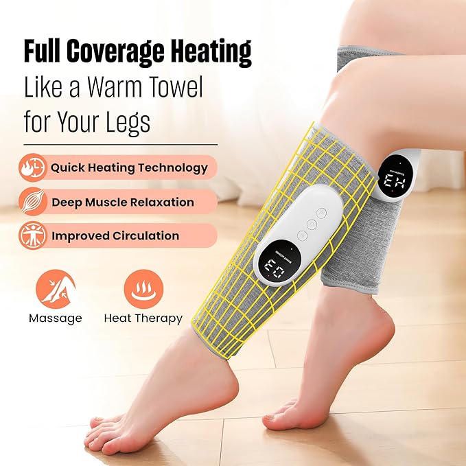 Portable & Adjustable Compression Leg Massager